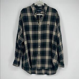 Ralph Lauren Men's Blake Plaid Button Down Shirt XL Long Sleeve Tartan Cotton